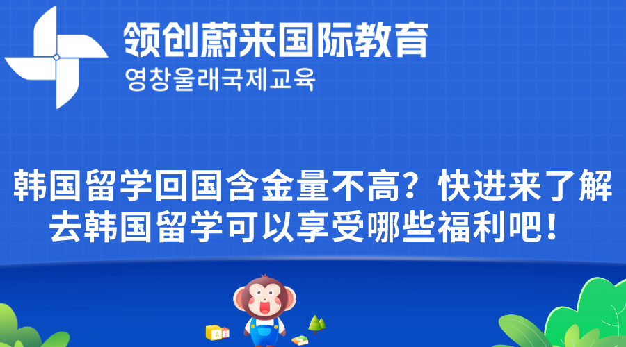 韩国留学回国含金量不高？快进来了解去韩国留学可以享受哪些福利吧！