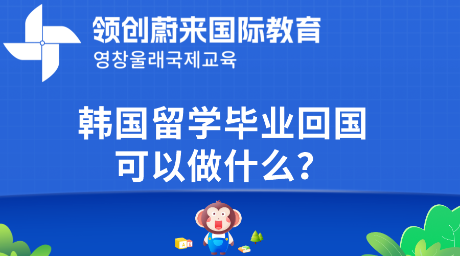 韩国留学毕业回国可以做什么？